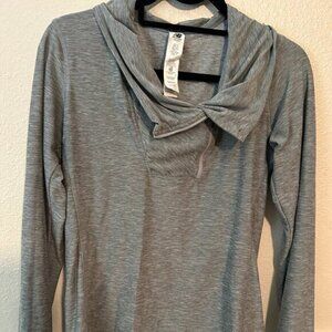 NEW BALANCE gray half zip cowl neck athletic hoodie sweatshirt